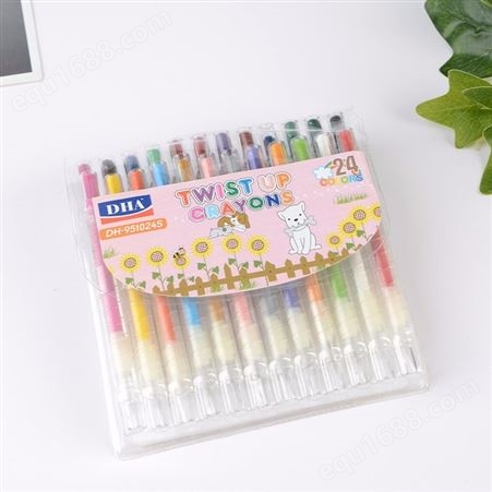 24色旋转蜡笔美术休闲画笔儿童乐趣涂鸦支持定制