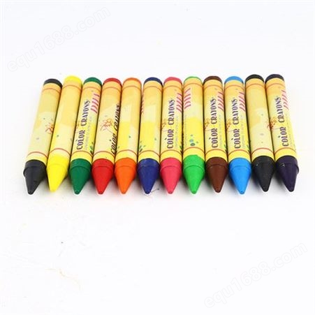 德皇12色油画棒蜡笔丝滑炫彩棒儿童画画笔棒