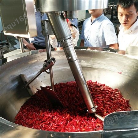 烩底料的锅 300L番茄酱熬制机 调味酱加工设备 大型自动电炒锅