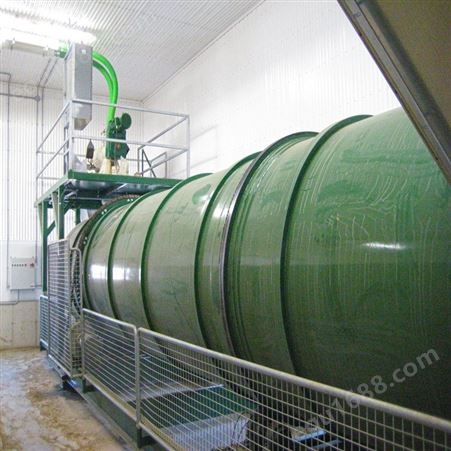 卧式旋转连续发酵设备 有机固体废物好氧发酵系统