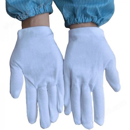 纯棉白色加厚透气弹力劳保作业手套男女小孩加厚手套