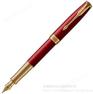 法国进口PARKER派克钢笔18K金笔卓尔宝石红金夹墨水笔商务办公送礼礼品笔