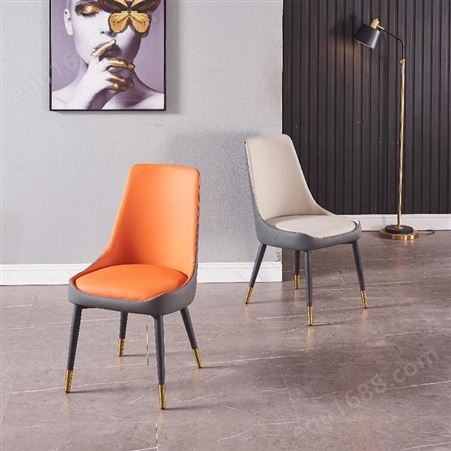 鼎富DF553现代简约书桌椅 休闲创意网红ins轻奢椅 餐椅家用凳子靠背北欧椅子