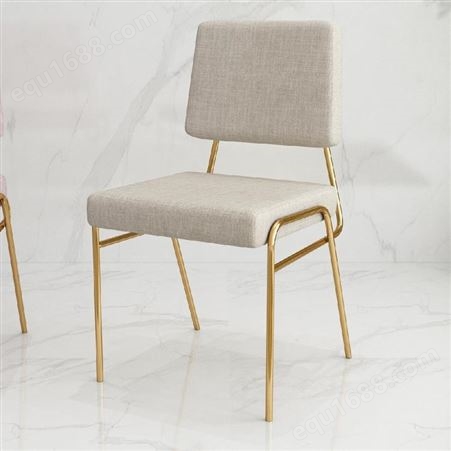 鼎富金属 DF-581布艺餐椅 家用客厅休闲椅 咖啡厅铁艺靠背椅