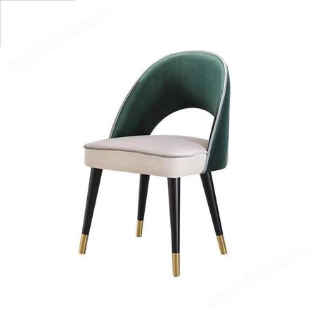 鼎富简约酒店餐椅布艺椅子实木靠背椅咖啡厅椅DF-318