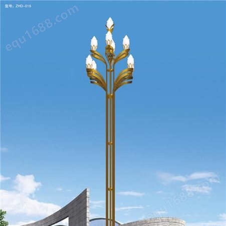 邢台市定制大型LED玉兰灯 8米12米八叉九火城市道路高速路口景观路灯厂家