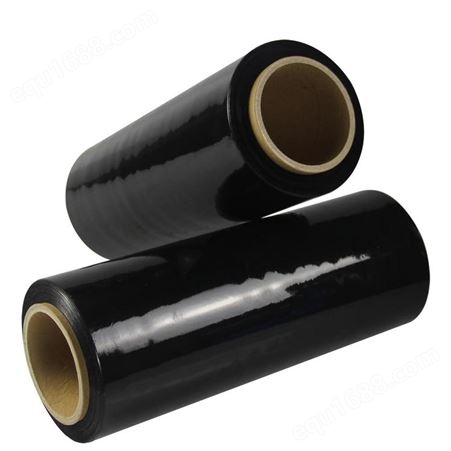 金御实业 现货pe塑料膜 30cm1.6kg黑色包装缠绕膜 工业托盘膜拉伸PE缠绕膜 可定制