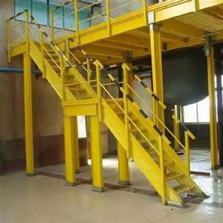 陕西安康玻璃钢爬梯护笼爬梯平台玻璃钢护栏大量现货来电定制
