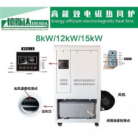 食品加工烘制热风炉 云南省12KW电磁暖风机