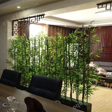 雨阳仿真竹子隔断屏风假竹子环保酒店装饰竹叶室内室外造景植物背景墙