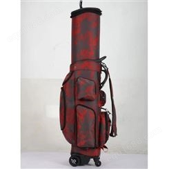 盛硕红色高尔夫航空包 硬壳的 4个轮子 送雨罩 支持个人名字定制加绣