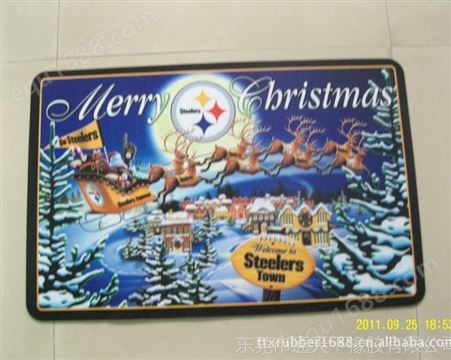 防滑橡胶地毯,地垫  圣诞老人图案游戏垫地垫