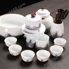 复古功夫茶具套装 家用简约懒人泡茶器 创意陶瓷煮茶壶茶具