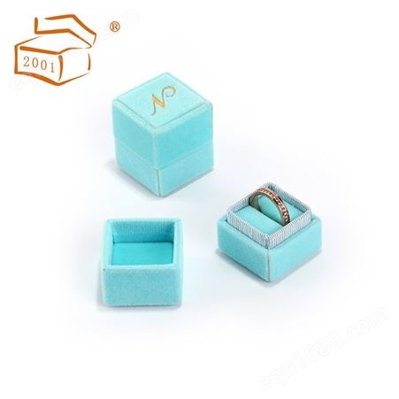 冠琳珠宝盒 创意设计可爱戒指盒 绒布首饰包装盒