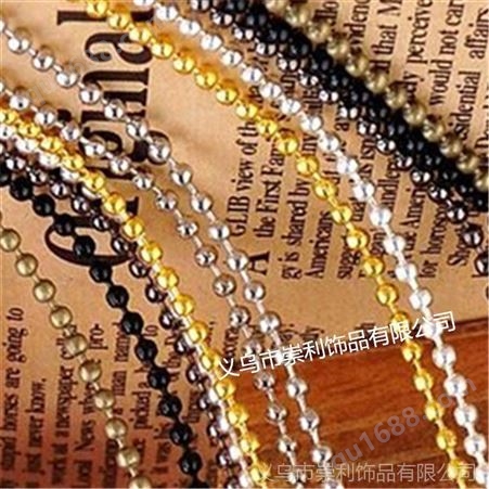 DIY飾品配件2.4mm珠鏈鐵質毛衣鏈成品鏈 項鏈配件批發 波仔鏈