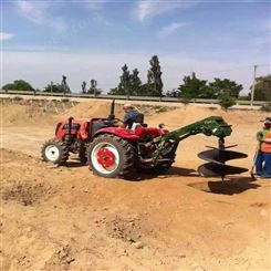 拖拉机带挖坑机道路建设打桩挖坑机地钻种树栽树