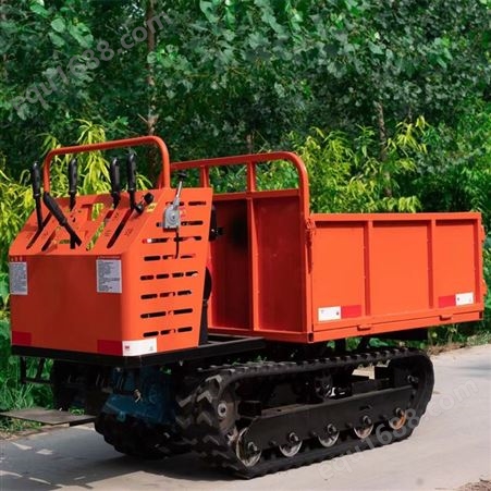农田爬山虎 0.8吨履带运输车 山地运输小型履带运输自卸车 手扶式小型履带车