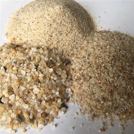 霸州石英砂滤料1-2mm 2-4mm 建筑砂浆黄色石英砂