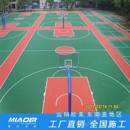 标准塑胶网球场 网球场塑胶翻新改造 网球场地坪涂料施工