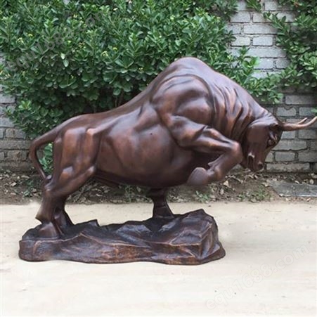商业广场动物牛铜雕塑 现代铜工艺品装饰摆件