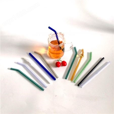 [批发价]天宝tb0062彩色玻璃饮料吸管玻璃杯塑料吸管