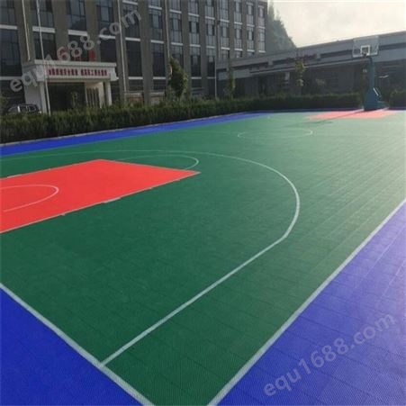 室内外篮球场塑料悬浮地板可以拼装运动地面材料