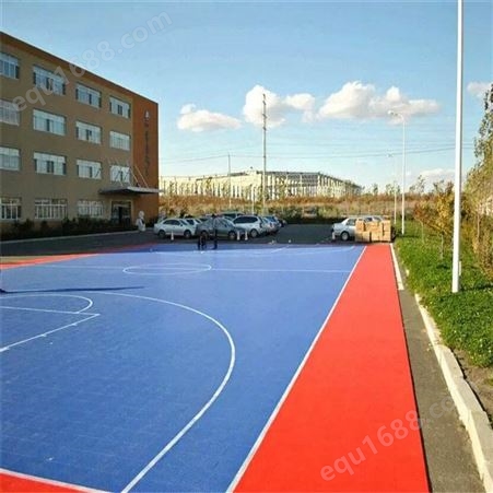 幼儿园卡通悬浮地板篮球场方便安装热塑型软连接拼装运动地面供应