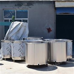 304不锈钢酿酒移动发酵池 鸿运达 800×800粮食发酵缸桶 1000斤不锈钢活动发酵池