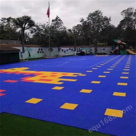 供应达创悬浮拼装地板幼儿园地垫塑料地面材料