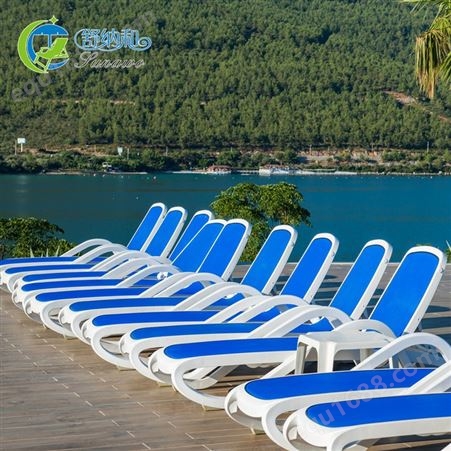 舒纳和供应的JK02户外沙滩椅采用ABS塑料磨具一体成型塑料沙滩椅室外泳池躺椅舒适耐用