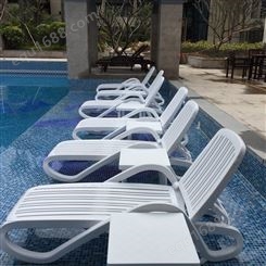 泳池躺椅 户外沙滩椅 塑料沙滩椅 JK01靠背折叠4档调节户外躺椅