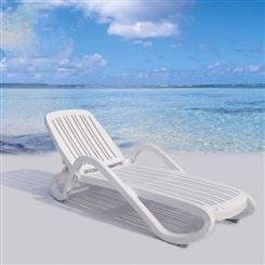 意大利进口ABS塑料沙滩椅靠背4档调躺坐自如户外休闲沙滩躺椅游泳馆躺椅