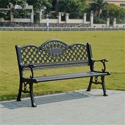 舒纳和品牌 户外公园椅 公园椅厂家 防腐防晒塑木铸铝公园椅 休闲椅