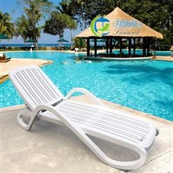 JK01户外泳池塑料沙滩躺椅|泳池边的休息躺椅|星级酒店游泳池躺椅|意大利进口ABS工程塑料沙滩椅