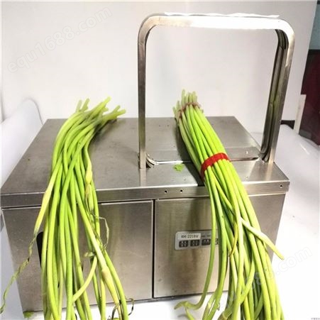 长治蒜黄自动扎捆机 捆蔬菜机器批发 出口小型扎菜机