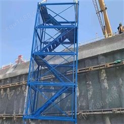 链工广东安全爬梯梯笼 组合框架式梯笼 桥梁施工安全爬梯 重型安全梯笼