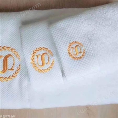 津津毛巾 宾馆酒店白毛巾可绣字logo
