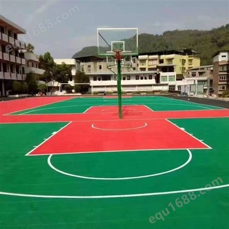篮球场硅pu铺装施工  篮球场地面塑胶硅pu厂家 中小学运动场球场