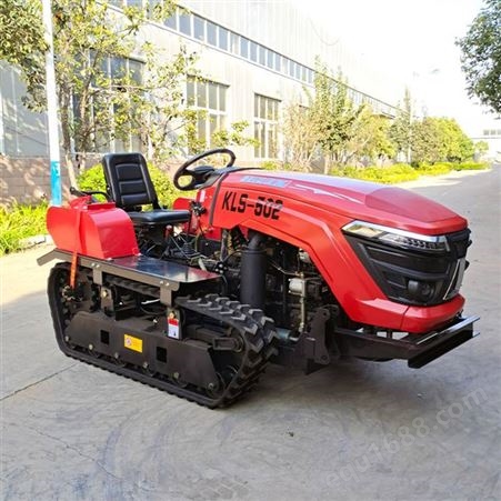 履带式拖拉机 多功能自走旋耕机 乘坐水旱两用履带机