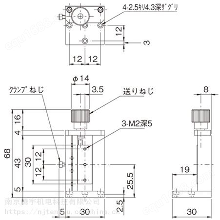 日本CHUO精机Z轴螺纹式工作台RM-Z