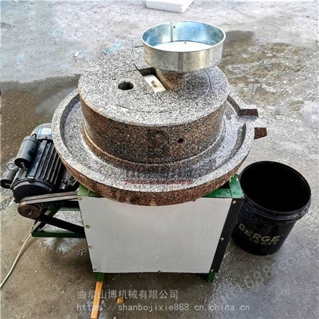 220V粗粮加工石磨面粉机 低速研磨电动石磨麻汁机