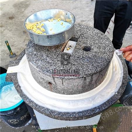 石盘式豆浆石磨机 电动石磨煎饼糊磨浆机