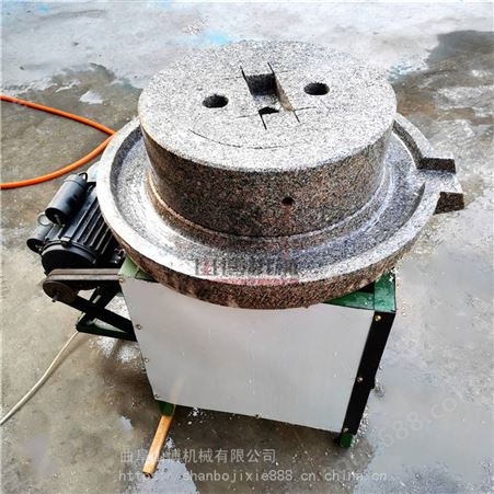 220V粗粮加工石磨面粉机 低速研磨电动石磨麻汁机