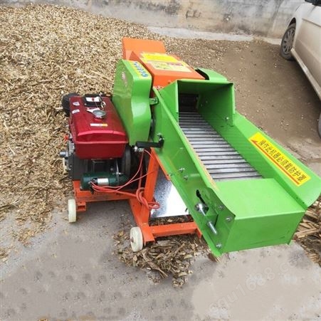 电动铡草机 3吨5吨卧式切草机 志为多功能三项玉米秸秆粉碎机