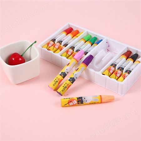 晨光(M&G)文具12色卡通3D六角油画棒 儿童涂鸦绘画笔 米菲系列蜡笔套装 12支/盒MF9011