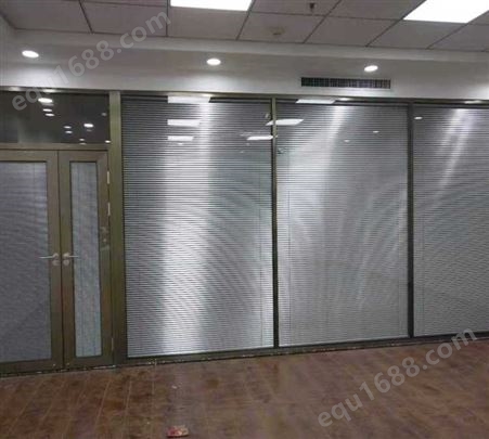钢化玻璃隔墙 铝合金钢化玻璃隔墙 12mm厚钢化玻璃隔墙测量安装 钢化玻璃隔断 办公室铝合金玻璃隔开