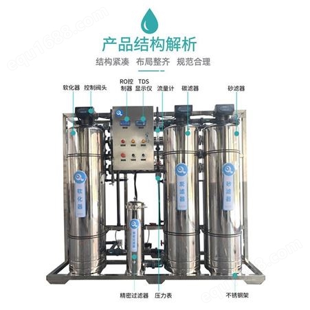 禹泉净水RO大型净水设备 源头工厂纯水制备装置 工业净水器
