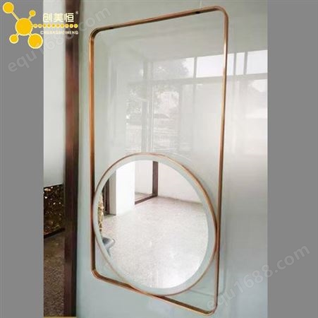 定制钛金酒店镜框 浴室吊挂镜框  异型装饰画框