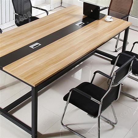 昭通会议桌定制 聪匠 钢木组合会议桌安装 商业办公家具