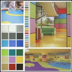 彩丽艾琪尔幼儿园PVC地板革塑胶地板纸耐磨防滑纯色儿童卡通舞蹈性价比高